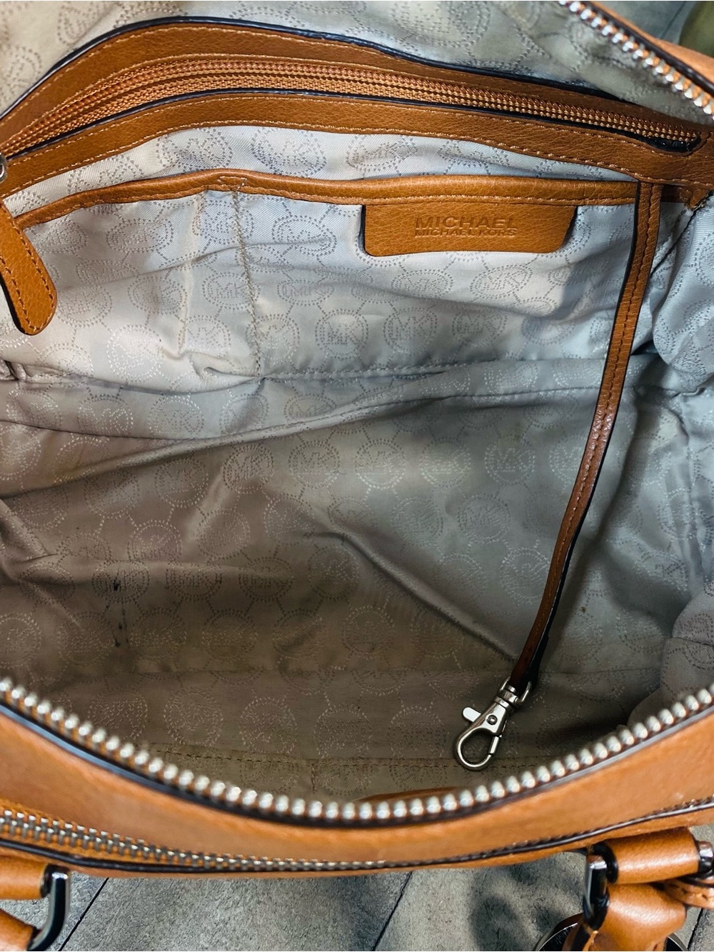 Michael Kors Sophie Large Leather Satchel – Luggage Brown - Picture 11 of 13